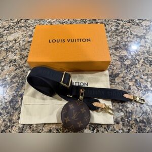 Louis Vuitton Bandolier Strap with Round Monogram Purse